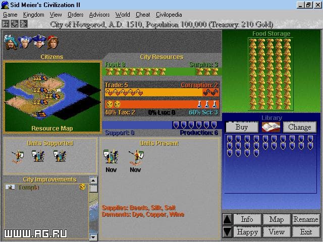 Sid Meier's Civilization 2 screenshot 1